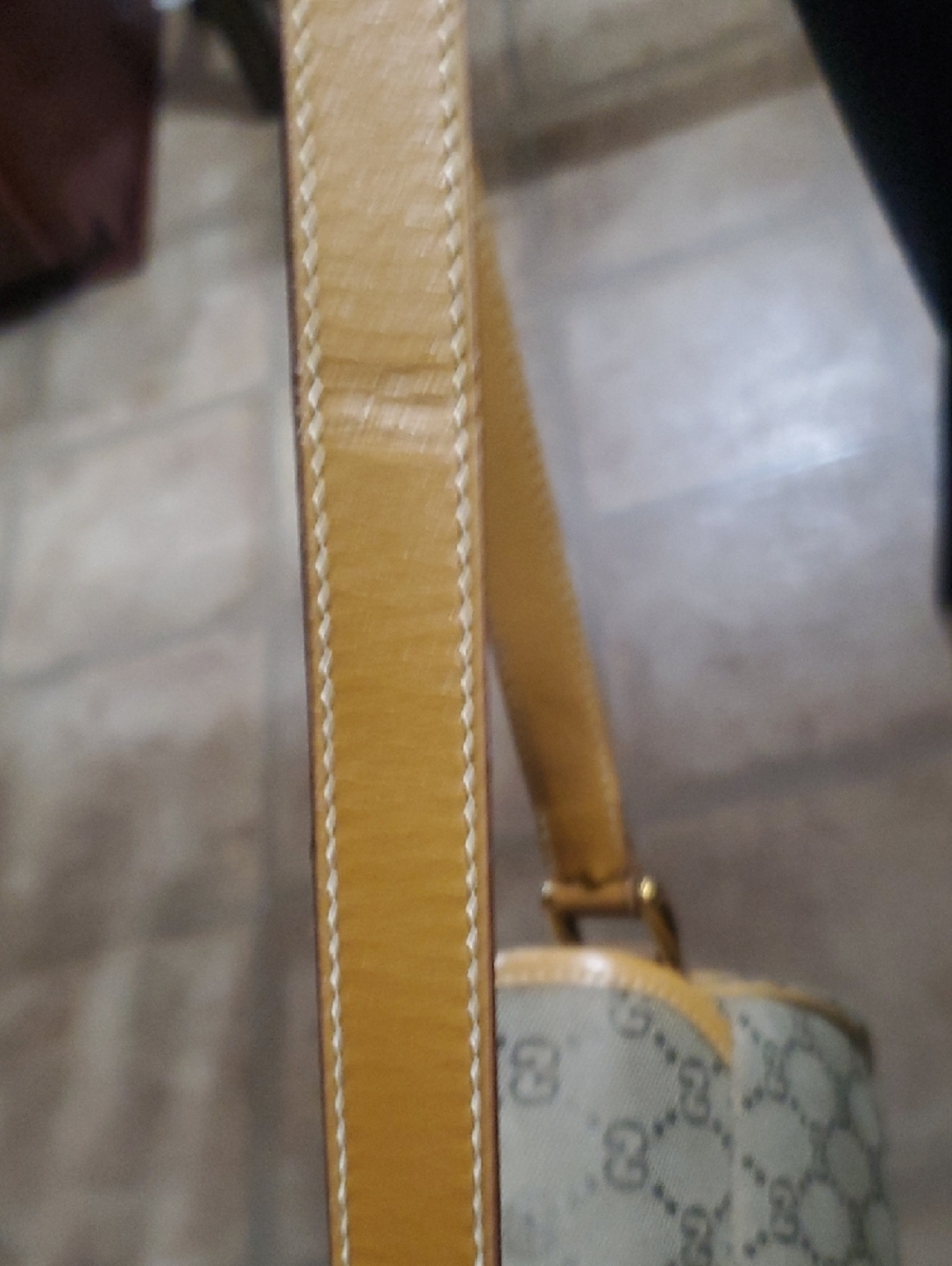 Gucci Brown and Tan GG Monogram Buckle Shoulder Crossbody - Picture 6 of 16
